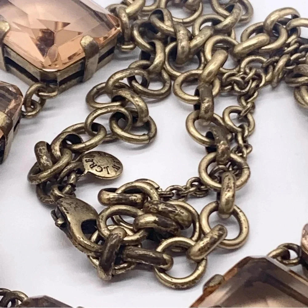 J. Crew Peach Jeweled Necklace